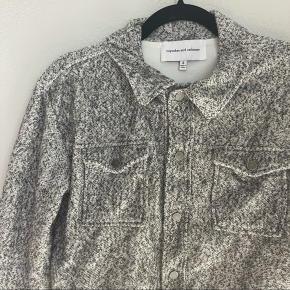 Cupcakes and Cashmere Gray Marled Jacket S - Picture 4 of 9